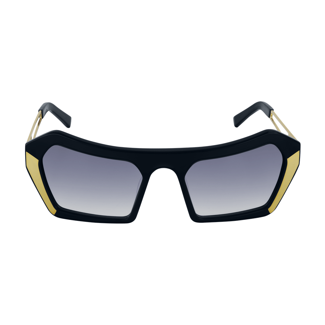Oversized Designer look Black Sunglasses with Gold Accent B Large Logo Sunglasses | Black/Gold – Parlour X main image 4
