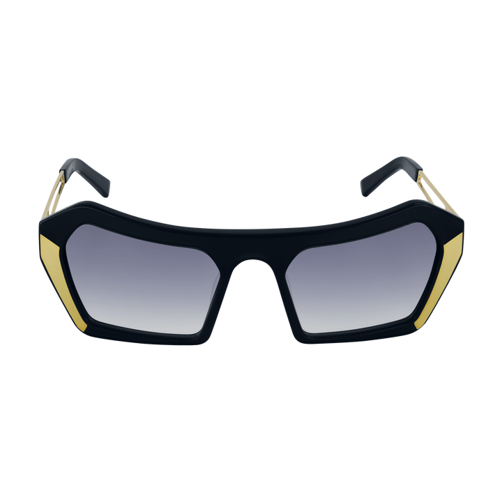 Black and Gold Oversized Sunglasses – GOODWINXXII display picture 3