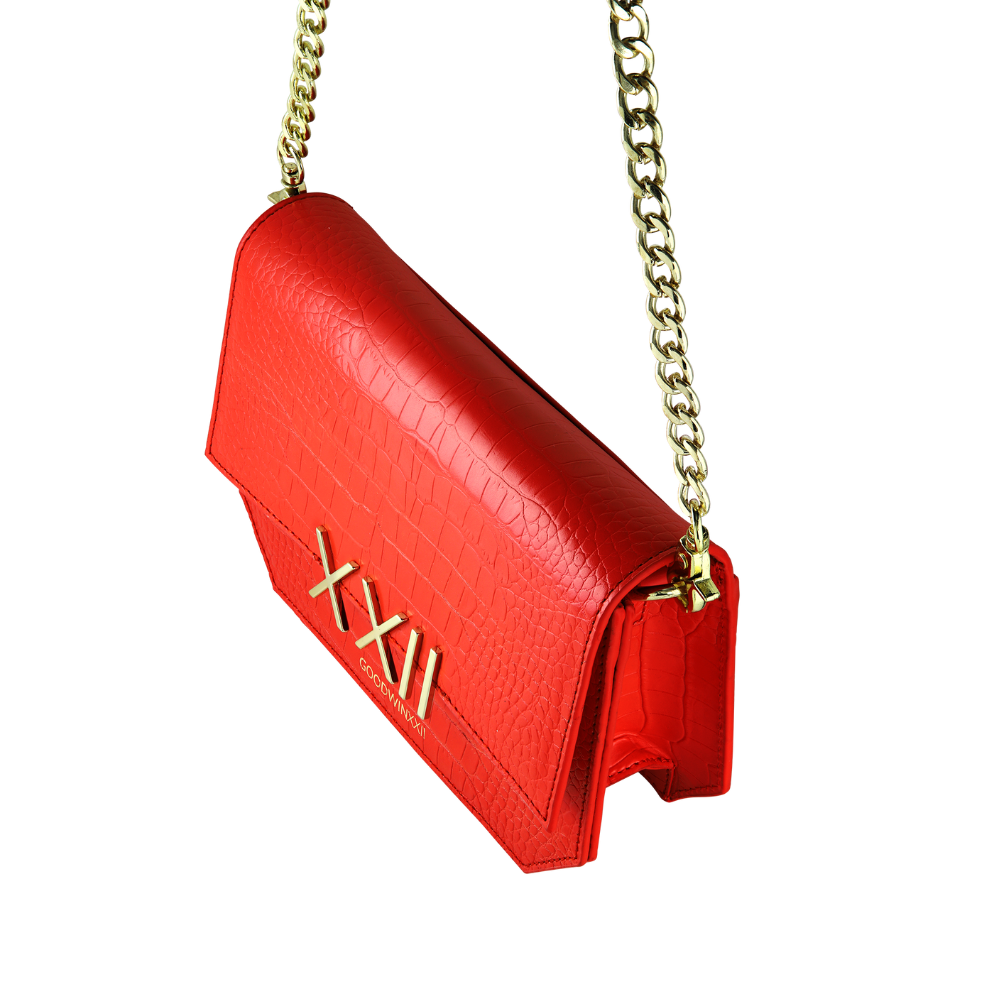 women's designer orange & gold handbag  