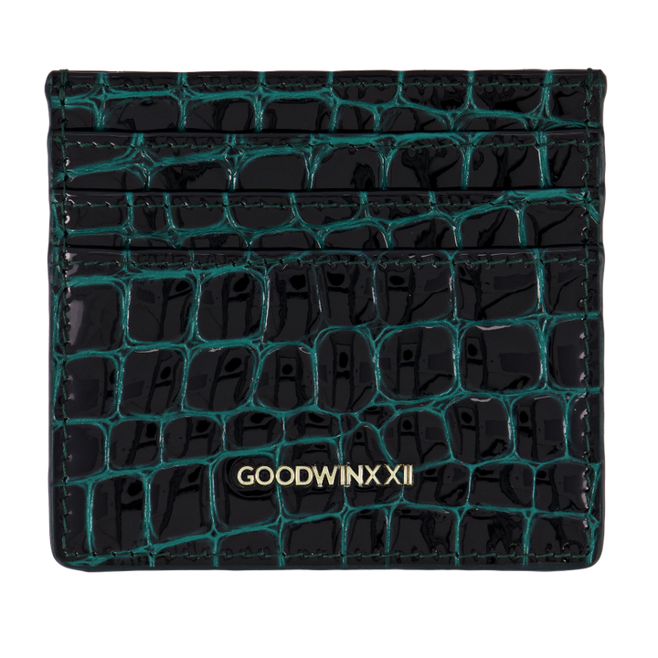 ★omnipotent★ Cl de card wallet Deep green Emerald Green Patent Leather Credit Card Holder – GOODWINXXII
