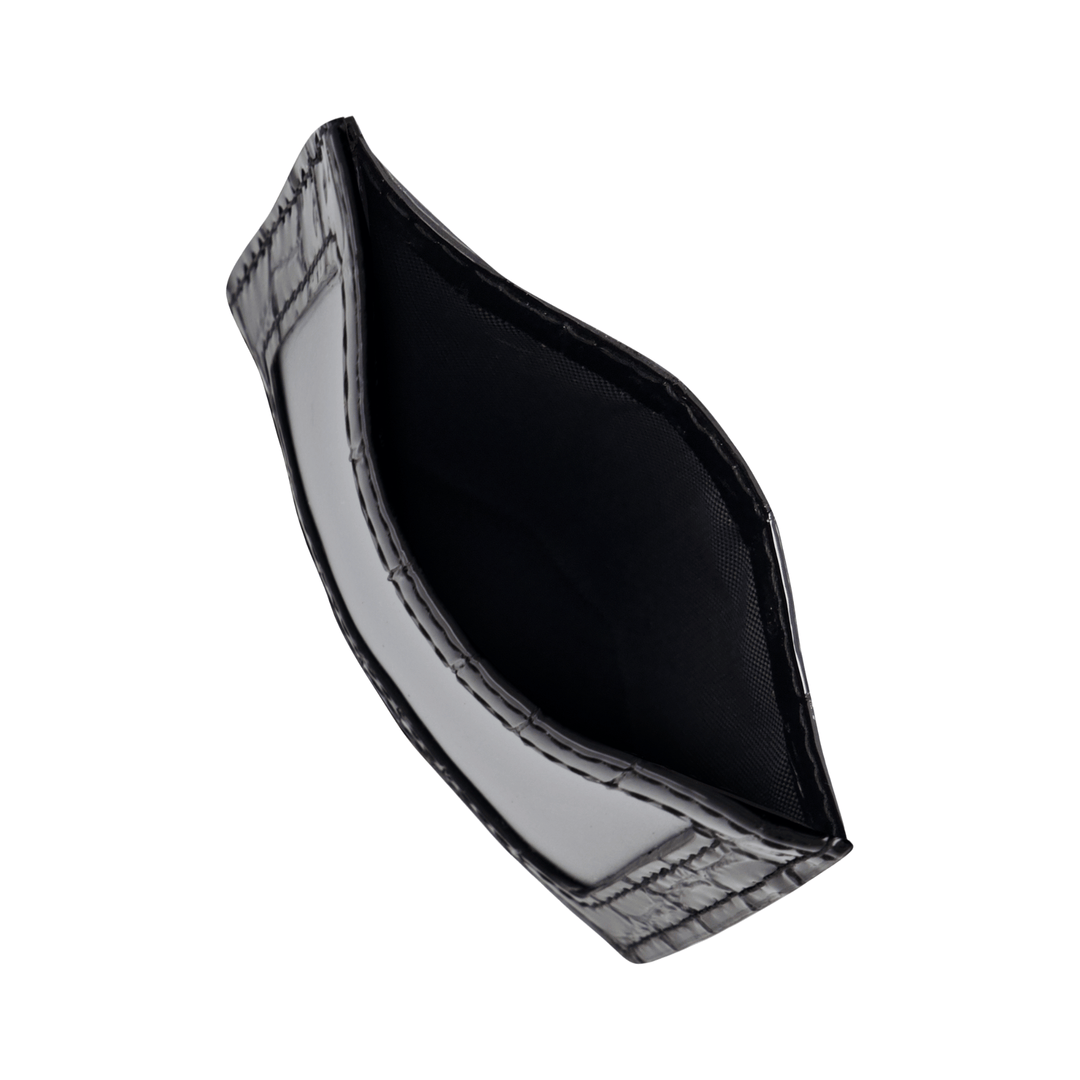 Black Patent Leather Credit Card Holder – GOODWINXXII